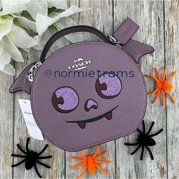 Coach Handbags - Coach Leather Canteen Crossbody Bag With Halloween Bat Print Purse